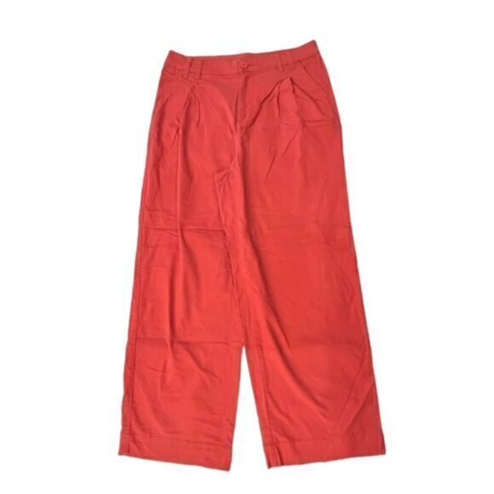 Time and Tru Size 10 Rust Red Pants‎ Pockets Relaxed Fit Wide Leg Belt Loops